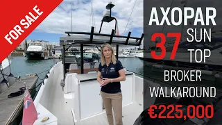 AXOPAR 37 Sun-Top w. Wet Bar Broker Tour | For Sale in Portugal €225,000 | Brokerage Vessel For Sale