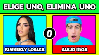 ELIGE UNO, ELIMINA UNO 🔥 ¿Kimberly Loaiza o Alejo Igoa? ✖️ ¿Cuál Prefieres? ✖️ VERSION YOUTUBERS