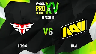 Heroic vs NaVi | Карта 1 Overpass | ESL Pro League Season 15 - Group D