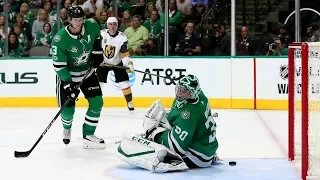 Stars goalie Ben Bishop leaves game after taking shot to the mask