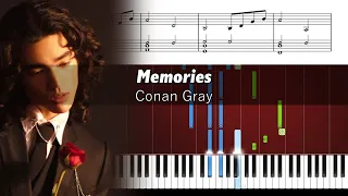 Conan Gray - Memories - ACCURATE Piano Tutorial + SHEETS