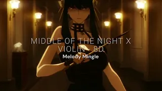 Middle Of The Night X Violin - {Slowed and Reverb} 8D - Melody Mingle