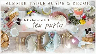 SUMMER TABLE SCAPE + TEA PARTY 🦋 cute & colorful decorating ideas