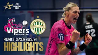 Vipers Kristiansand vs FTC-Rail Cargo Hungaria | Round 2 | EHF Champions League Women 2023/24