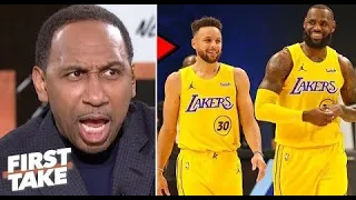 First Take | "It happening" Stephen A. reacts to Steph Curry could join LeBron in L.A Lakers