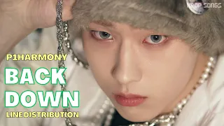 P1HARMONY - ‘BACK DOWN’ (Line Distribution+Color Coded)