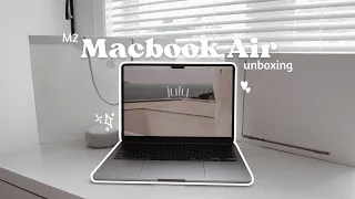 unboxing my new m2 macbook air ✨📦