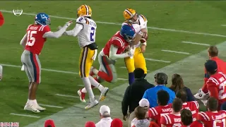 LSU QB Joe Burrow Gets Hit With A Cheap Shot vs Ole Miss (Week 12)