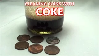 CLEANING PENNIES with COKE - Will COCA-COLA clean dirty coins?