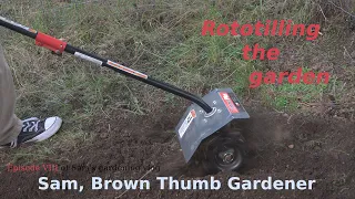 Rototilling the Garden with a Troy Bilt string trimmer (and TrimmerPlus attachment)