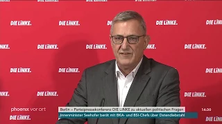 Pressekonferenz der Linken mit Bernd Riexinger zum Hackerangriff am 07.01.2019