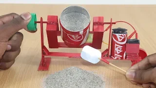 How to Make Mini Concrete Mixer With Coca Cola Cans  - Cement Mixer