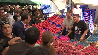 Ekrem İmamoğlu'na Maltepe pazarında büyük coşku! Vatandaş yokluktan dert yandı