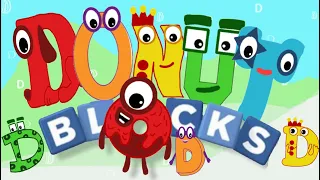 Numberblocks Intro Song But Only D for Donut with Spilling - Donut Blocks - D Blocks