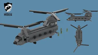 Ch-47 Chinook Helicopter Lego Tutorial(1:90)