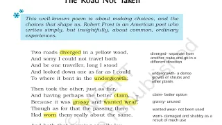 "The Road Not taken (poem) line by line explanation | Class 9 | by- Robert Frost "