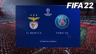 SL BENFICA vs. PARIS SAINT GERMAIN | UEFA CHAMPIONS LEAGUE | FIFA 22 (FULL GAMEPLAY)