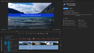 Using the Analyze All feature to fix the New Frames Need Analyzing error in Premiere Pro 2022