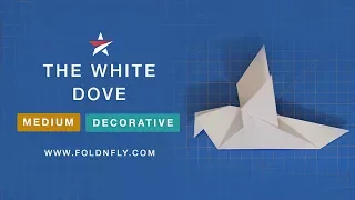 ✈ How to Fold a Decorative Origami Bird Plane - The White Dove - Fold 'N Fly