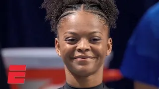 Trinity Thomas secures 'Gym Slam' with perfect 10.0 on vault! 🏅