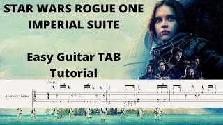 STAR WARS ROGUE ONE IMPERIAL SUITE - Easy Guitar TAB Tutorial + SHEET MUSIC PDF