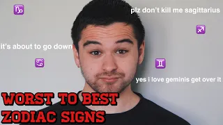 Ranking the Zodiac Signs From WORST to BEST| My Opinions on the Zodiac Signs (2020 Version)