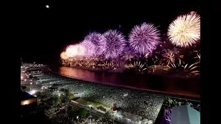 Happy New Year 2018  Rio De Janeiro Copacabana beach Brazil