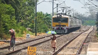 EMU local train entry moment ! Indian Railways