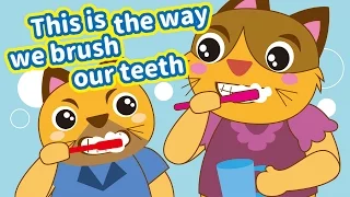 This Is The Way We Brush Our Teeth Kittens | Children Nursery Rhyme | Kids Songs | Baby Puff Puff