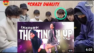 BTS reaction to BLACKPINK are hotting it up on tour #blackpink #bts #kpop