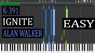 Alan Walker & K-391 - Ignite - Piano Tutorial - Easy