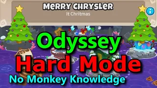 BTD6 Odyssey 🎄  Hard Mode 🎄 No Monkey Knowledge & Hero Achievement  🎄   Merry Chrysler 🎄