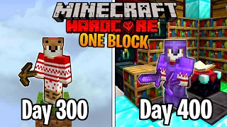 I Survived 400 Days In ONE BLOCK Minecraft