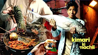 EXTREME SEA FOOD TOUR OF KIMARI prawn karahi, crabs and Rashid Bengali fish point