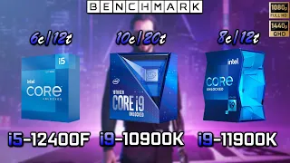 Intel i9 10900k vs i9 11900K vs i5 12400F // Benchmark // Test in 7 Games