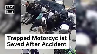 Shocking: Motorcyclist Pinned Under Car, Rescued by Good Samaritans & Officers