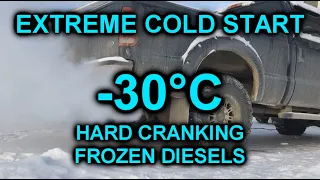 EXTREME DIESEL HARD COLD START compilation | -30*C | s.2 ep.46 | Запуск дизеля в мороз -40