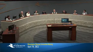 April 14, 2022 Bloomington Planning Commission Meeting