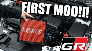 GR Corolla | First Performance Mod - TOM"S Drop in Air Filter