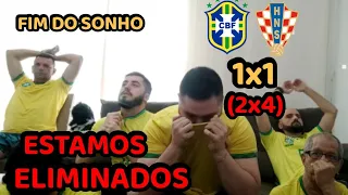 REACT MELHORES MOMENTOS BRASIL 1(2)X(4)1 CROÁCIA - SONHO DO HEXA ACABOU 😭