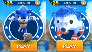 Sonic Dash vs Real Life Hedgehog Run - Movie Sonic vs All Bosses Zazz Eggman All Characters Unlocked