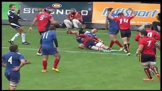 Spain 9 pass team try vs Chile 2015