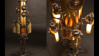 Steampunk lamp ideeas