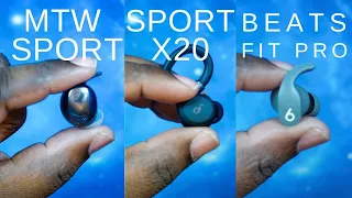 TRIPLE THREAT! | Sennheiser Momentum Sport v. soundcore Sport X20 v. Beats Fit Pro