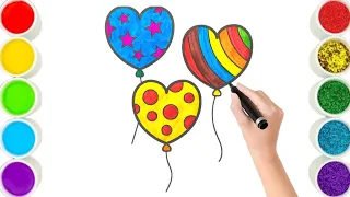 Let’s draw and paint balloons 🎈 || easy painting for kids and preschoolers || @children_choice