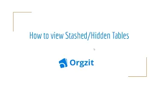 What's New - How to view hidden tables in mobile app