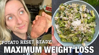 Potato Reset Grocery Haul & Meal Plan | WHAT I EAT IN A DAY | Down 60 Pounds