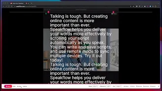 Speakflow Overlay | Teleprompter for Zoom/Webex