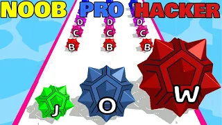 NOOB vs PRO vs HACKER in A-Z Run (New Update)