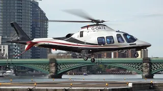 Luxurious Leonardo (Agusta Westland) AW109 SP Grand New landing & take off at London heliport